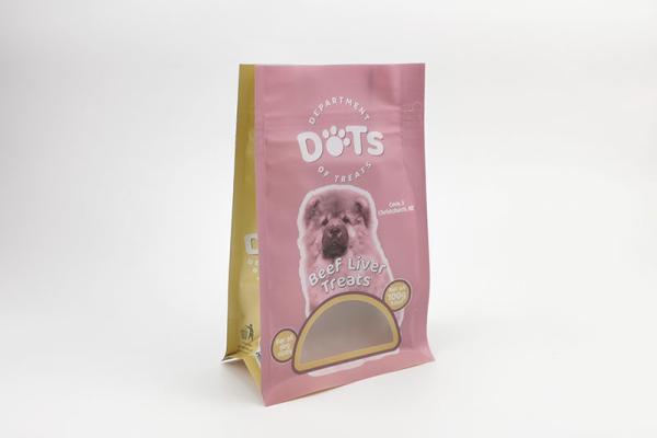 100g digital printed flat bottom bag with T type zipper for pet food