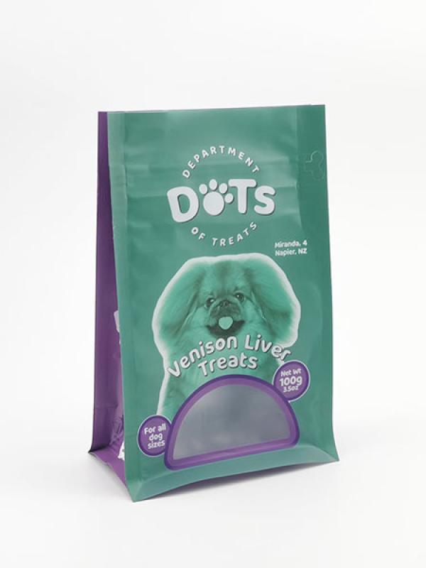 100g digital printed flat bottom pouch for pet dog food