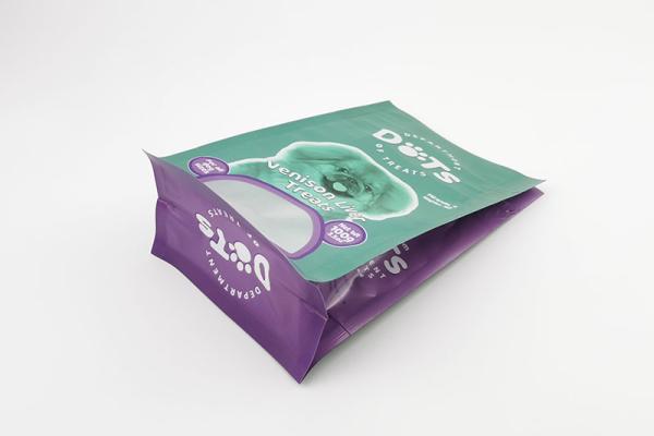 100g digitally printed flat bottom pouch with for pet dog food