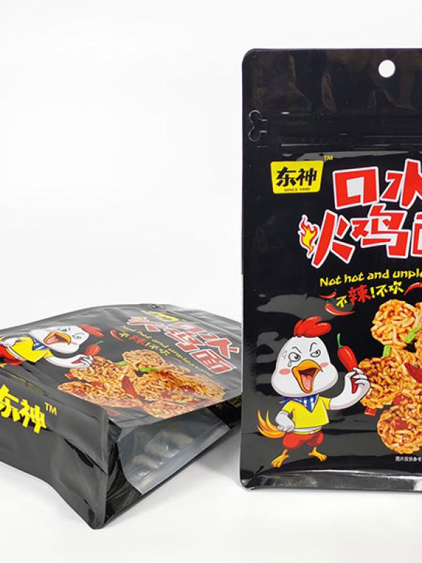 digital printed flat bottom pouch for snack noodles