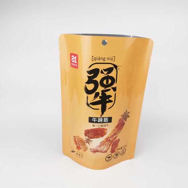 digital printed gloosy stand up pouch for beef tendon