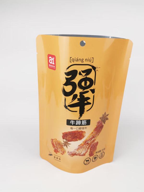 digital printed gloosy stand up pouch for beef tendon