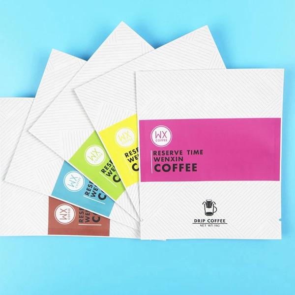 digital printing matte flat pouch for drip coffee 