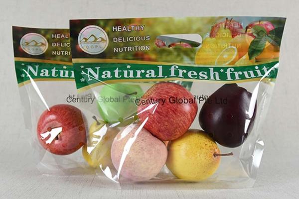 stand up pouch with zipper for natural fresh fruit